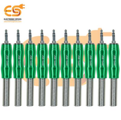 3.5mm TRS 3 pole Metal Audio Jack Connector with Spring Pack of 10